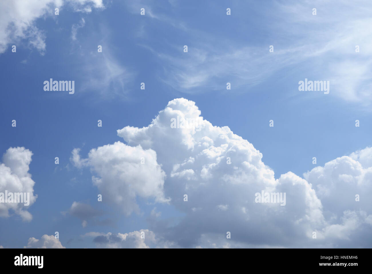 white clouds floating on a background of blue sky Stock Photo - Alamy