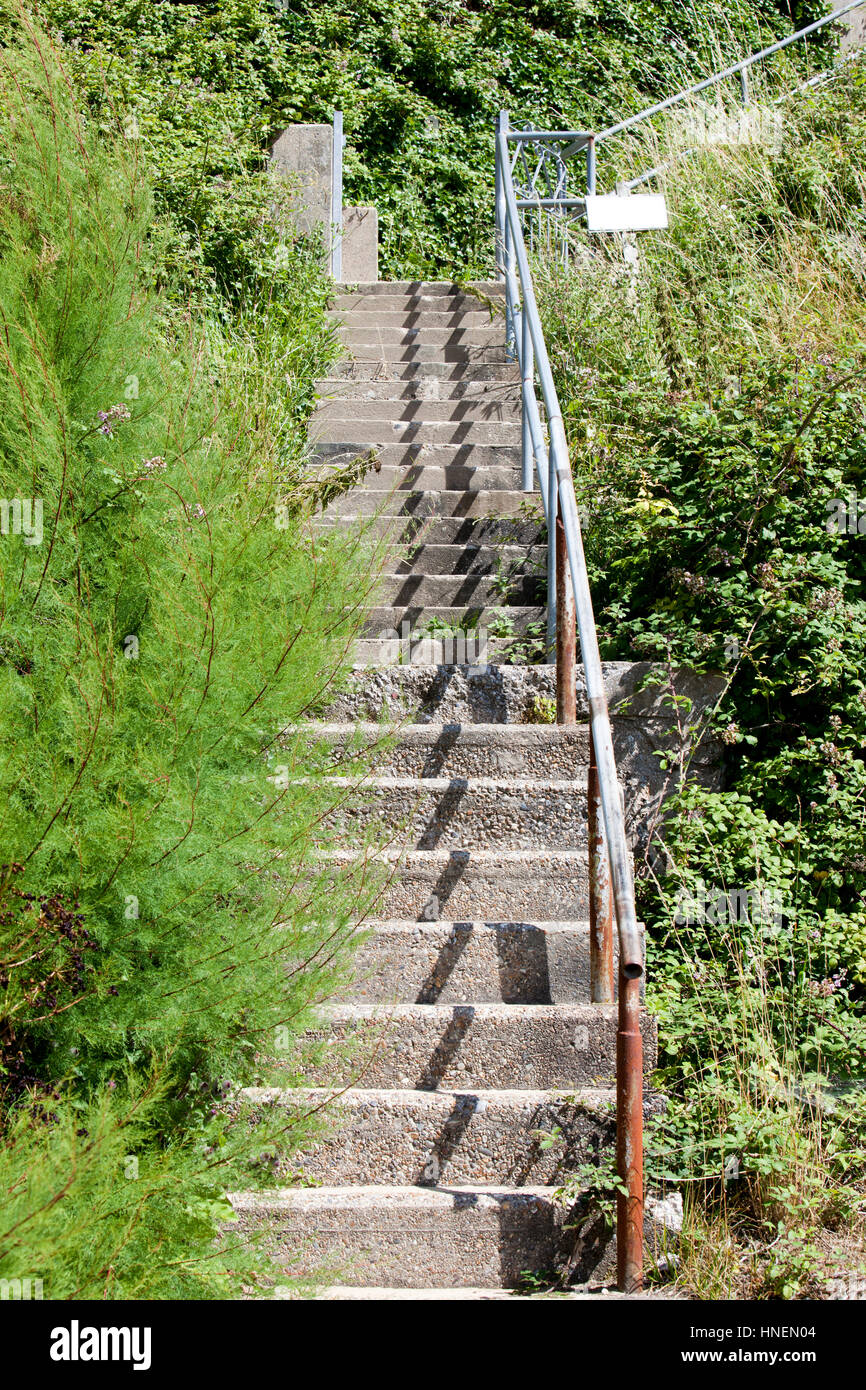 Outdoor Stone Stairways Stock Photo