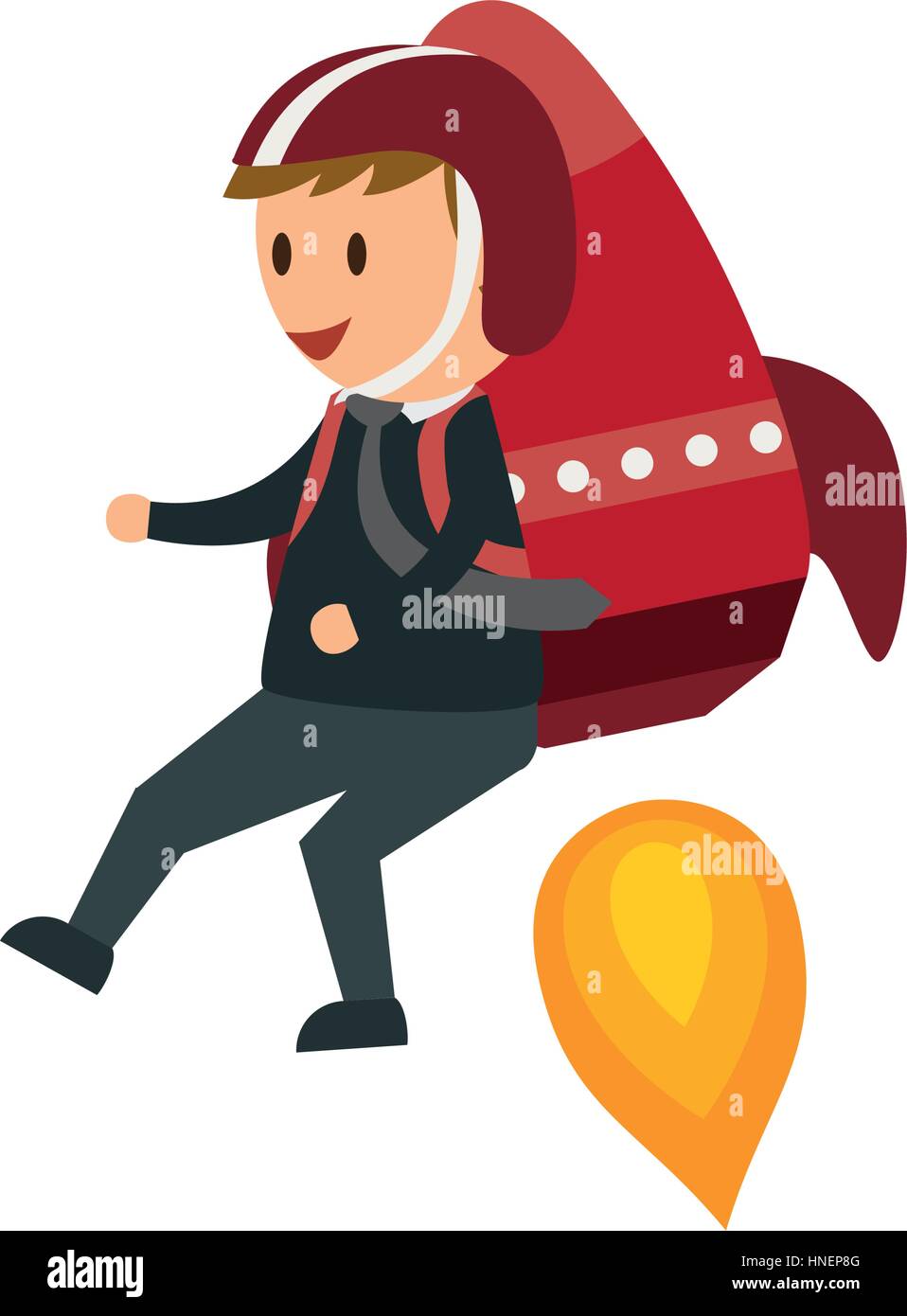 Flying businessman jetpack hi-res stock photography and images - Alamy