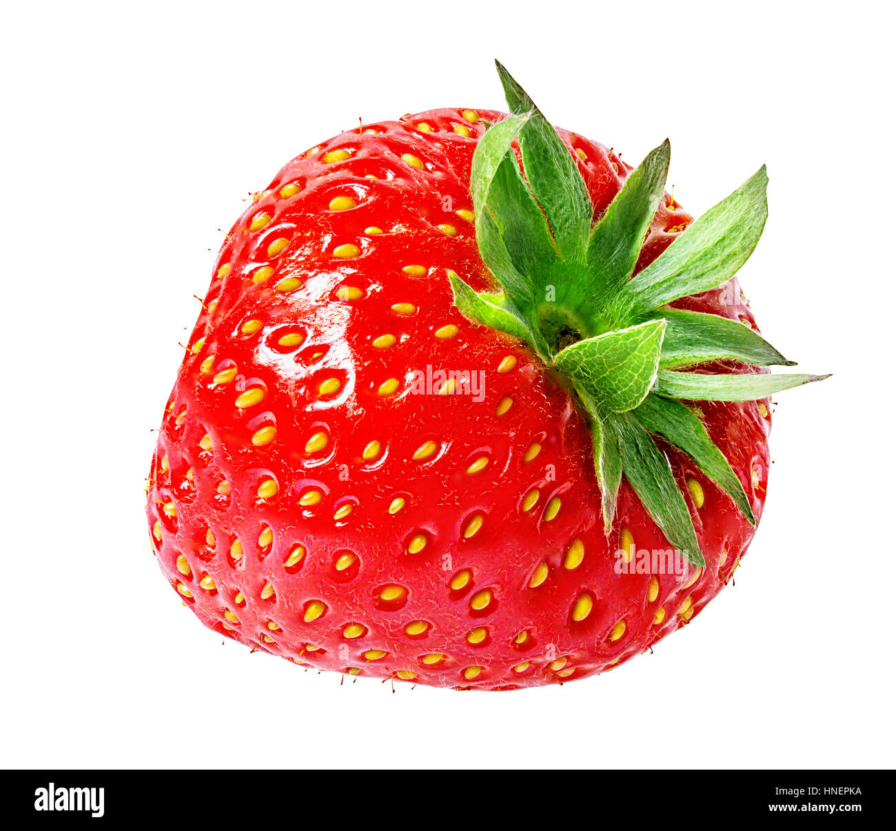 Strawberry on white background Stock Photo - Alamy