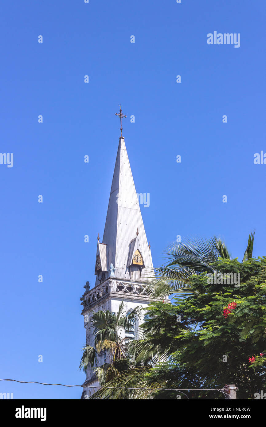 Brazil, State of Rio de Janeiro, Paqueta Island, Detail of the Bom Jesus do Monte Church Stock Photo