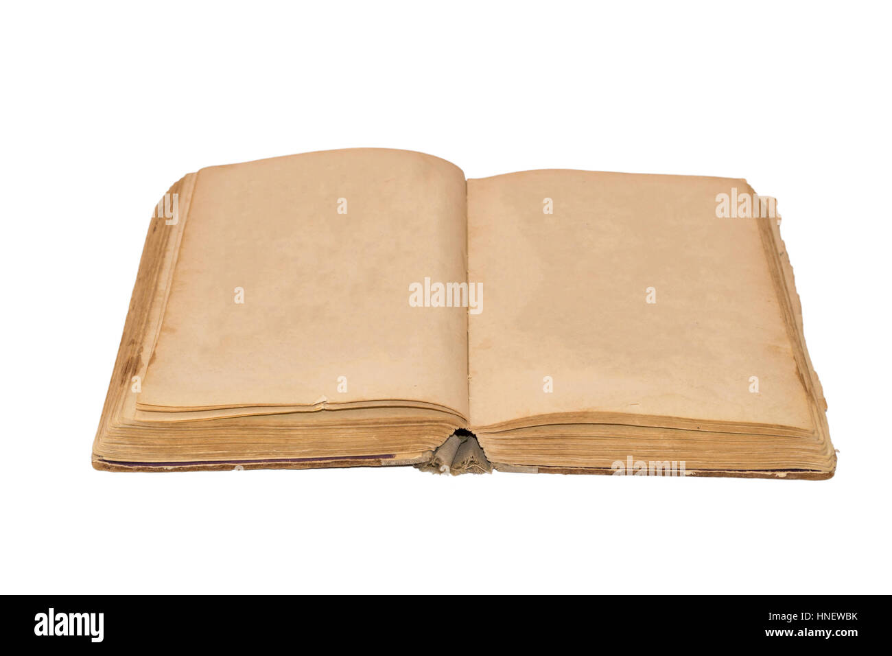 Opened Old Book Blank Pages Stock Photo 71688136