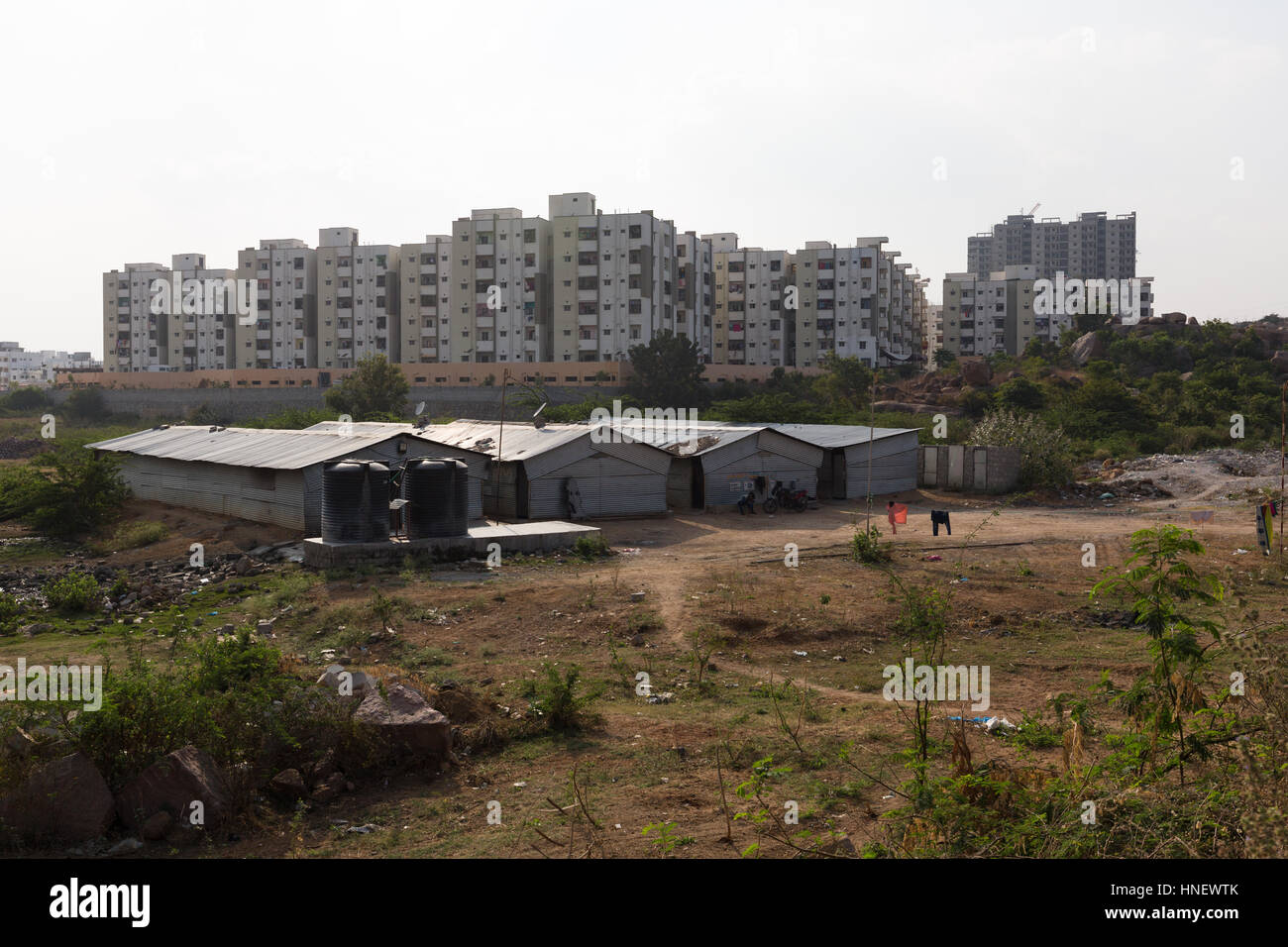 In india hyderabad the first building hires stock photography and