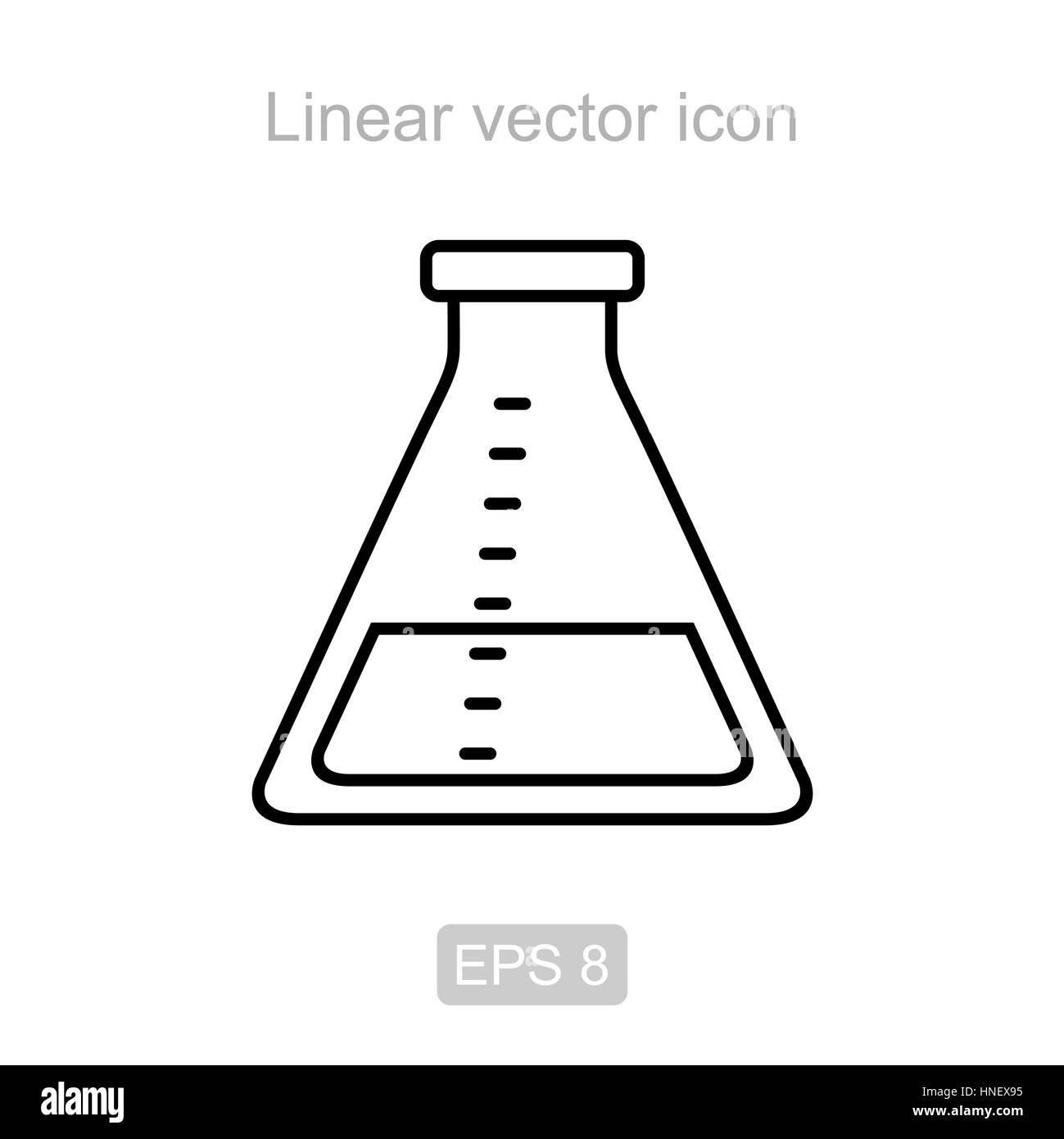 Icon of the laboratory flask in a linear style Stock Vector Image & Art ...
