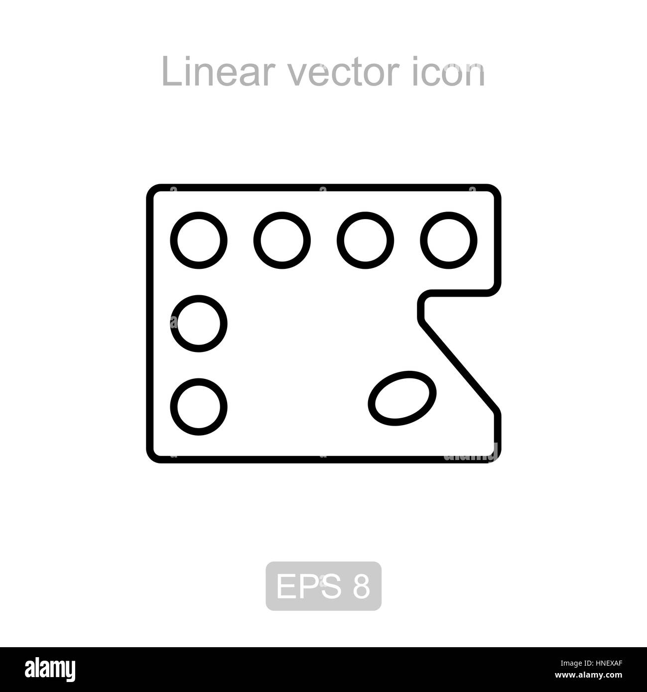 Icon of the palette in a linear style Stock Vector Image & Art - Alamy