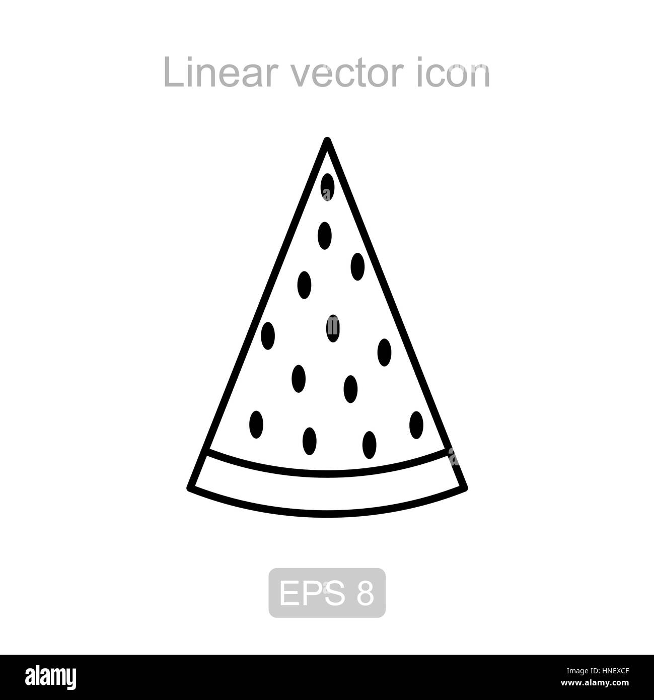 Icon of the a slice of watermelon in a linear style Stock Vector Image ...