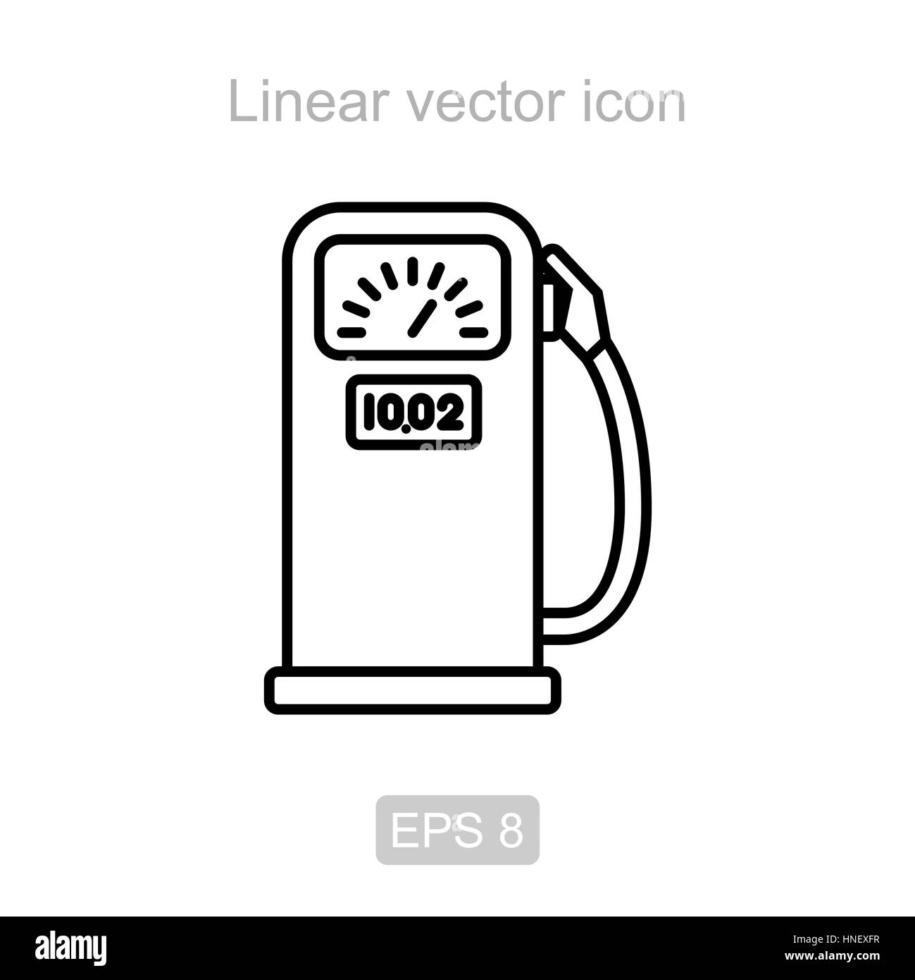 Gas station. Linear vector icon. Stock Vector