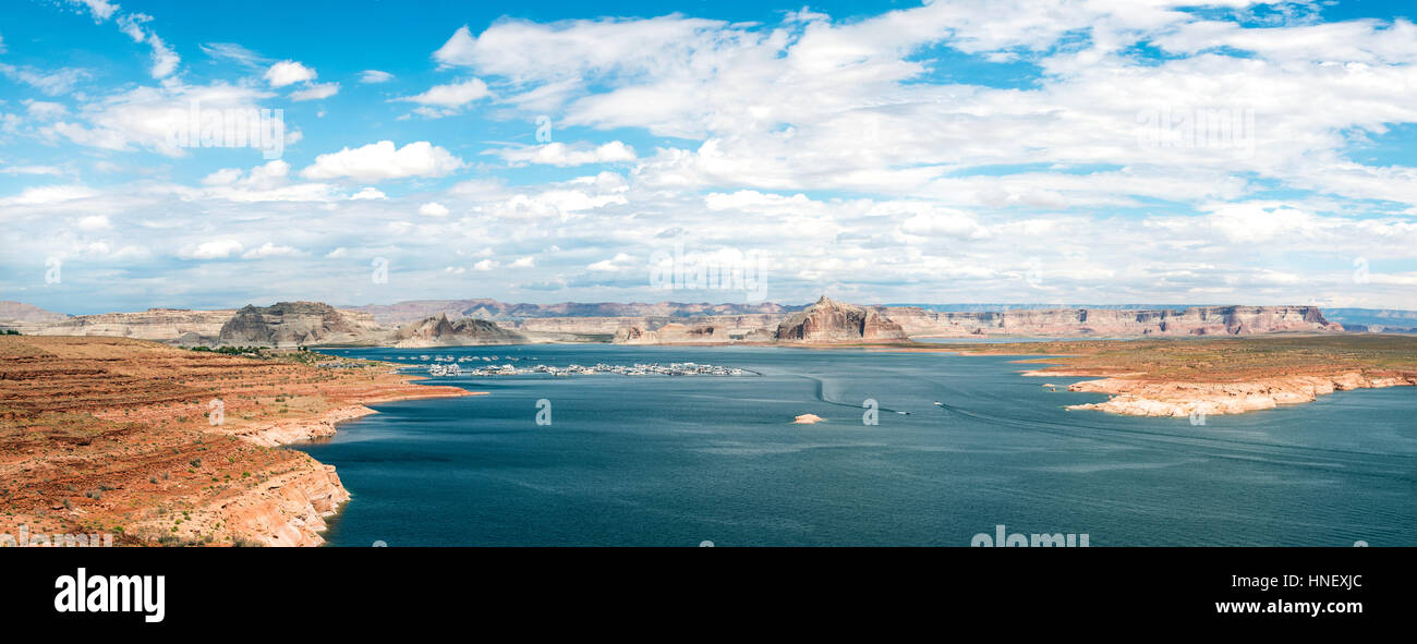 Lake Powell Wahweap Marina, Arizona, USA Stock Photo
