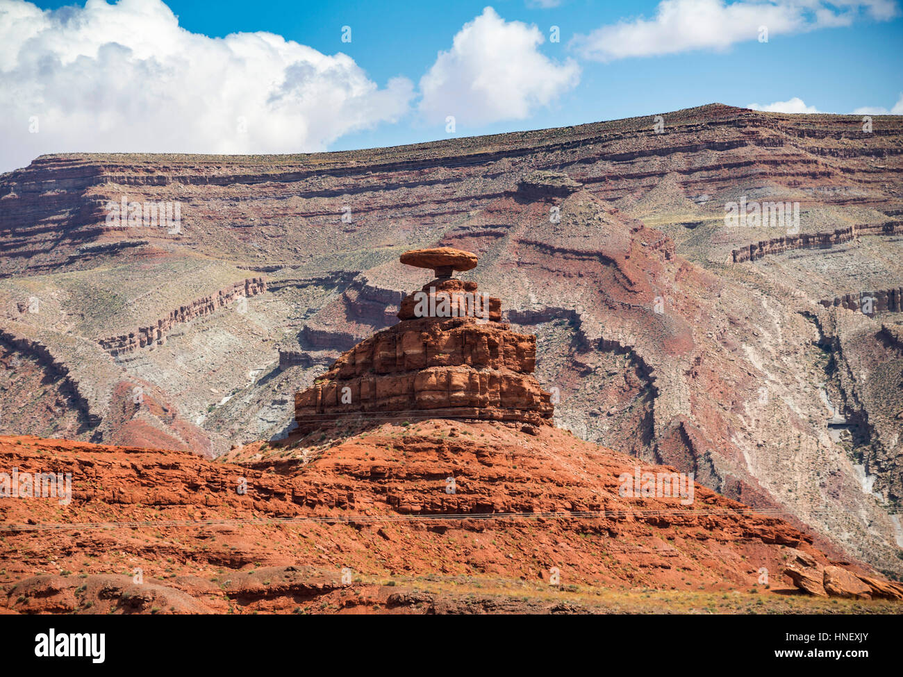 Rock formation Mexican Hat, Mexican Hat, Utah, USA Stock Photo Alamy