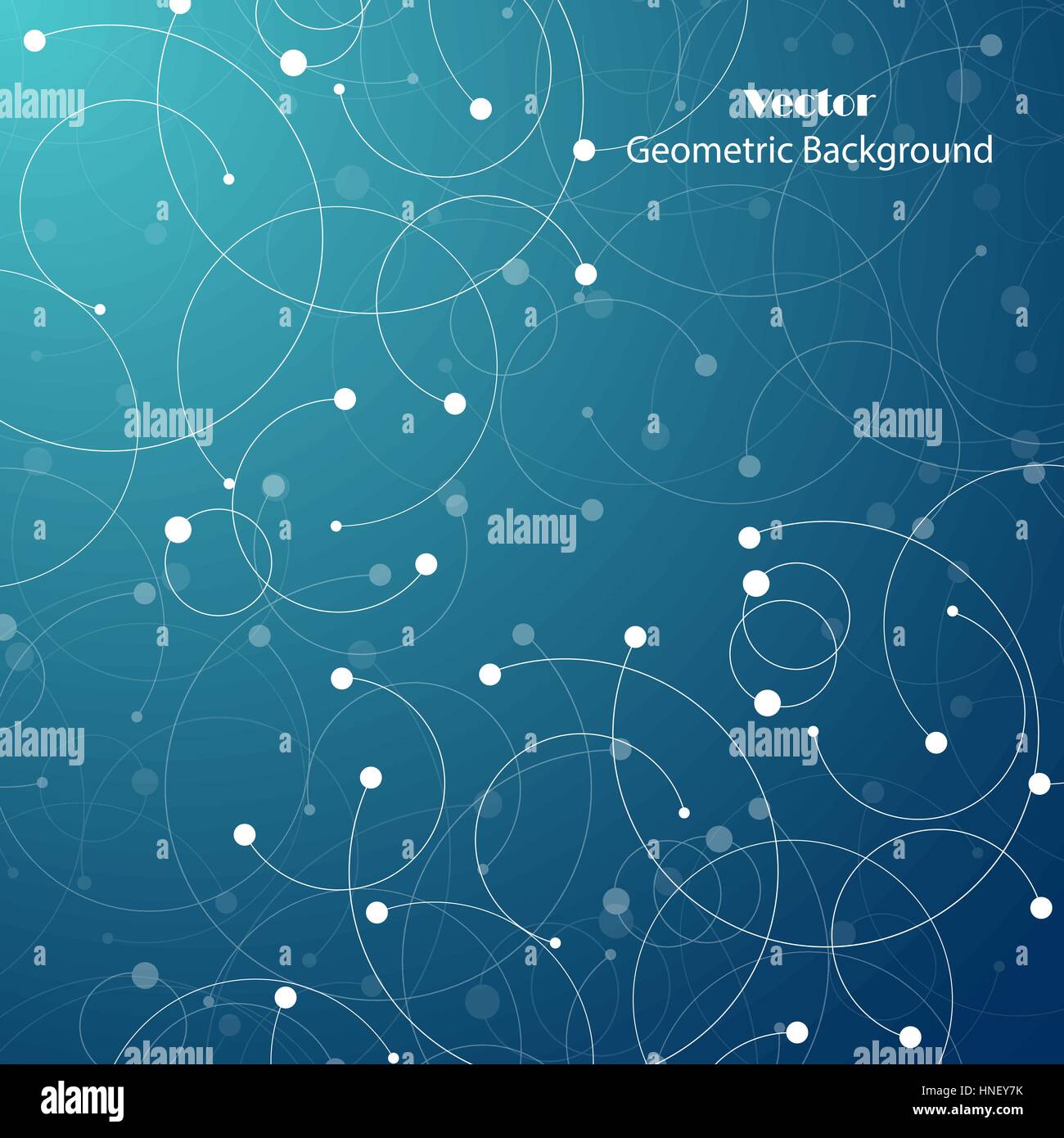 Abstract geometric background with connected lines and dots. Vector ...