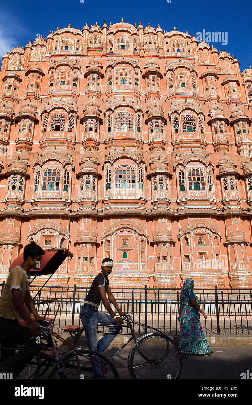 Hawa Mahal (Palace of Winds or Winds palace). Jaipur. Rajasthan, India Stock Photo