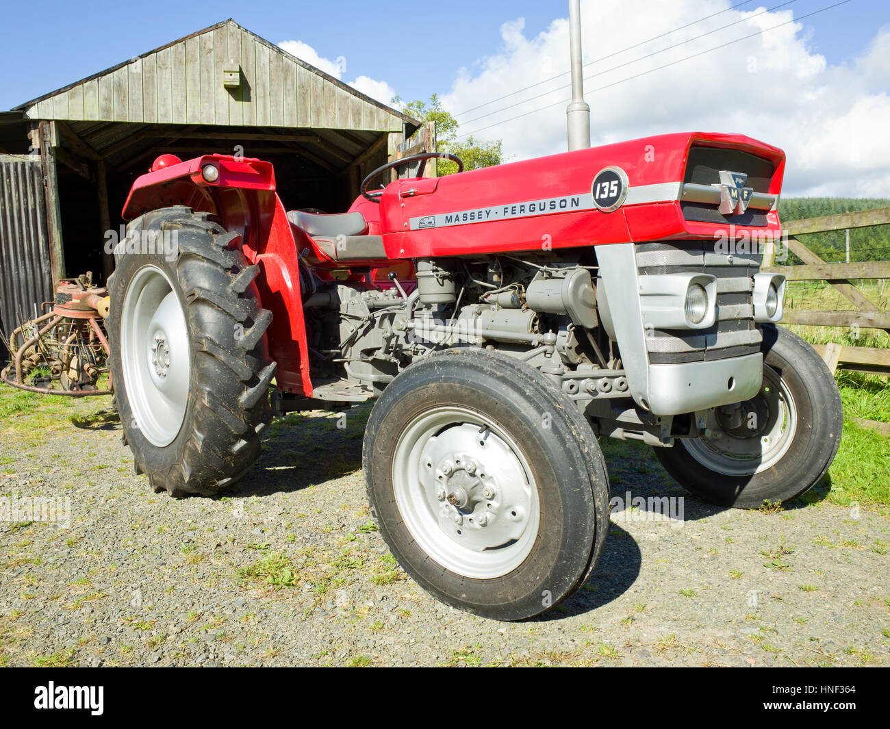 Classic tractor Massey Ferguson 135 Stock Photo
