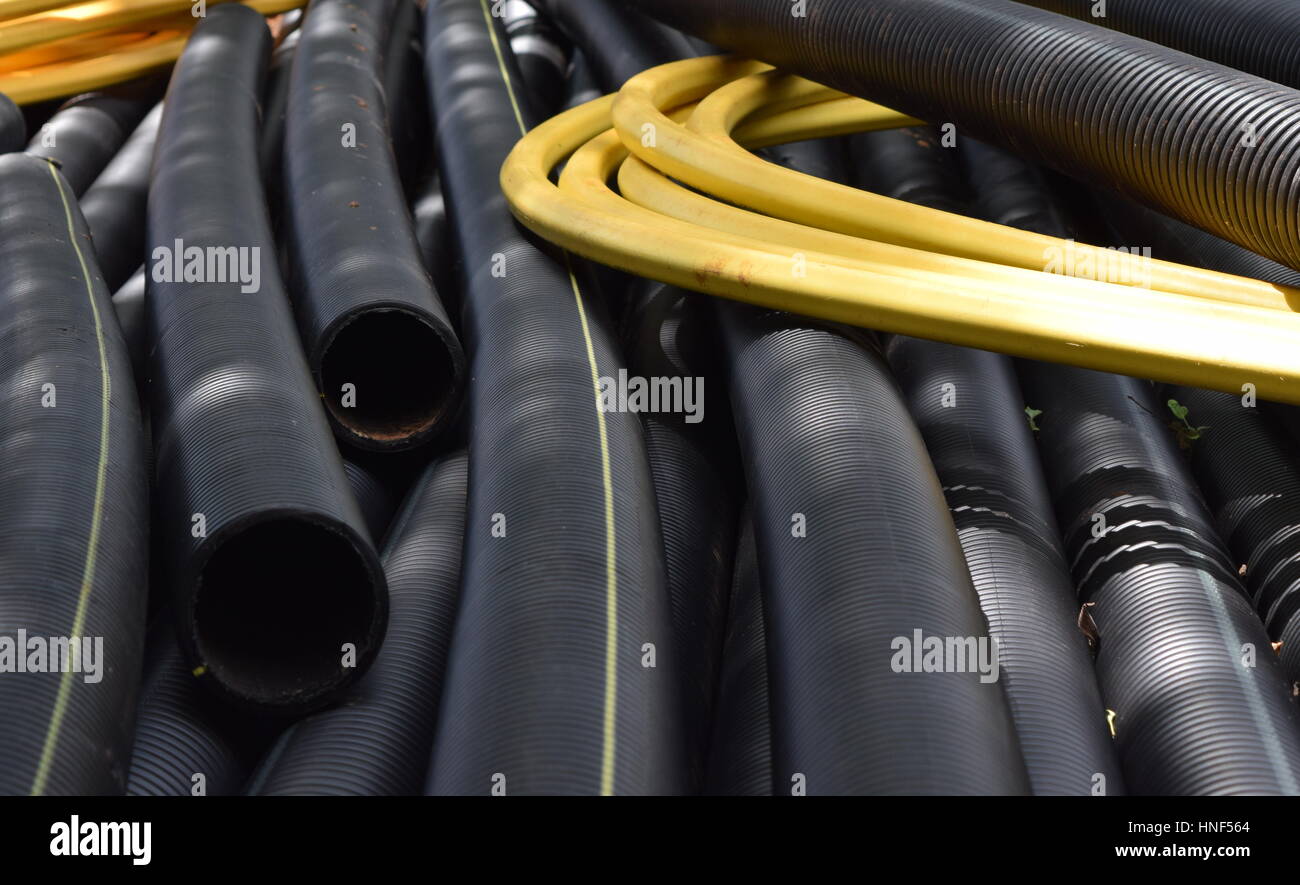 Pipes construction Stock Photo