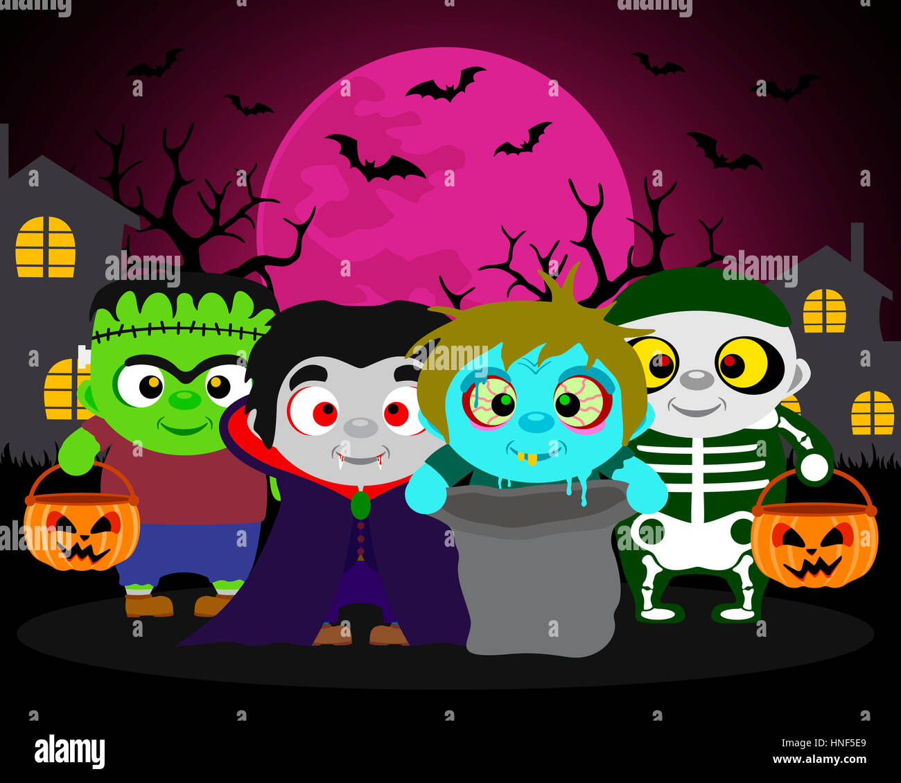 Halloween character kid cartoon in Halloween vampire costume 21594277 PNG