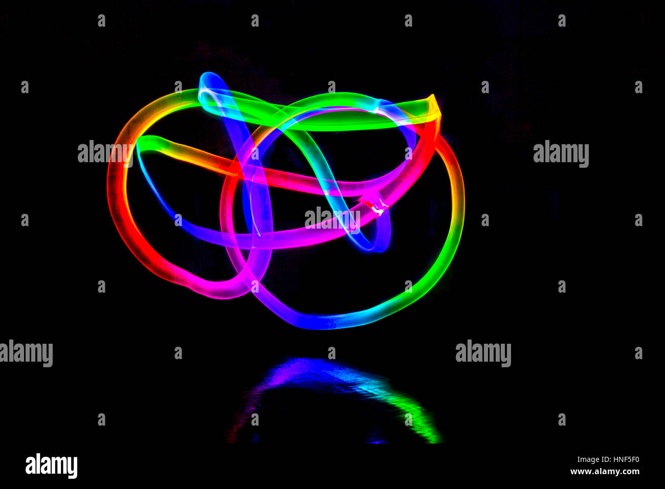 psychedelic coloured lights Stock Photo