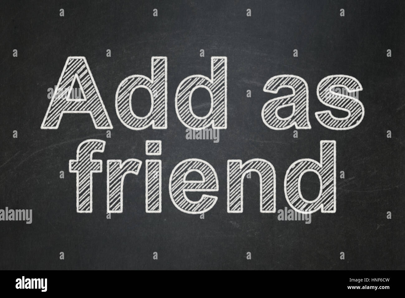 Social media concept: text Add as Friend on Black chalkboard background ...