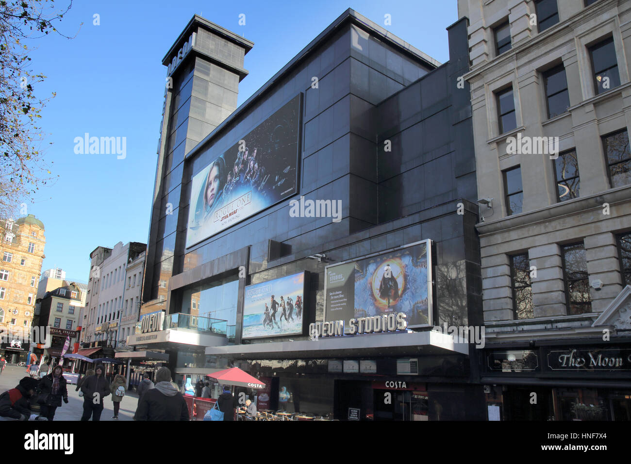 the odeon cinema leicester square london Stock Photo