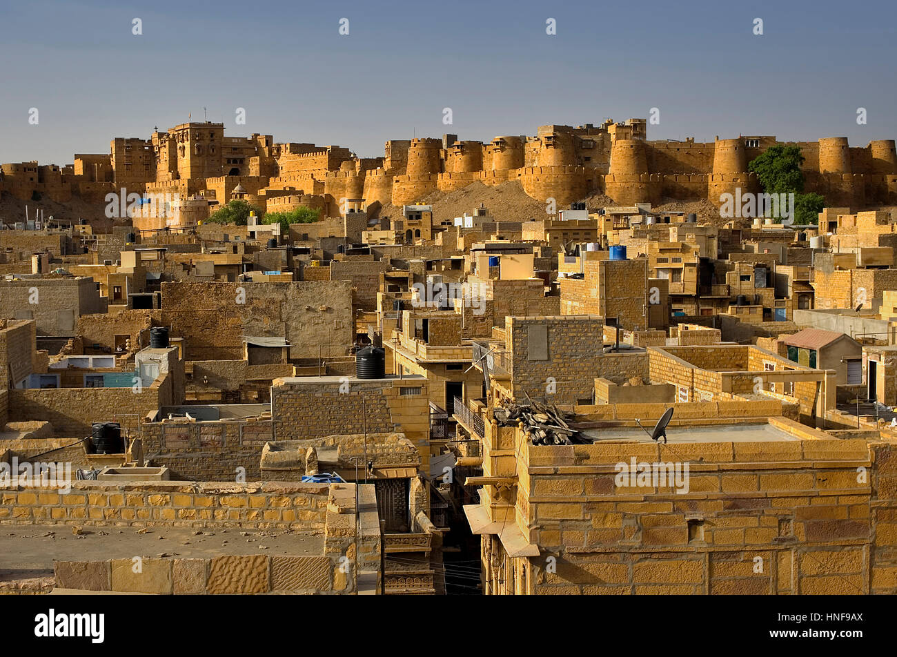 Panorama, Aerial view, townscape, Fort and rooftops of the city ...
