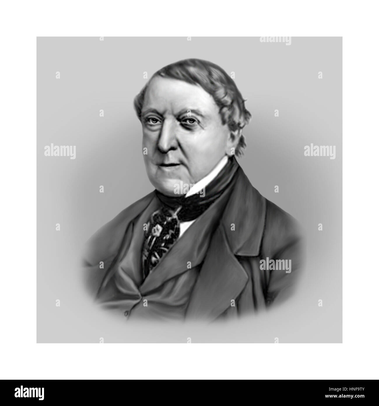 Gioachino Rossini, 1792-1868, Italian Composer, Portrait, Illustration Stock Photo
