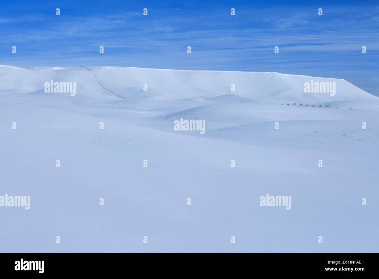 snow-covered prairie hills near augusta, montana Stock Photo