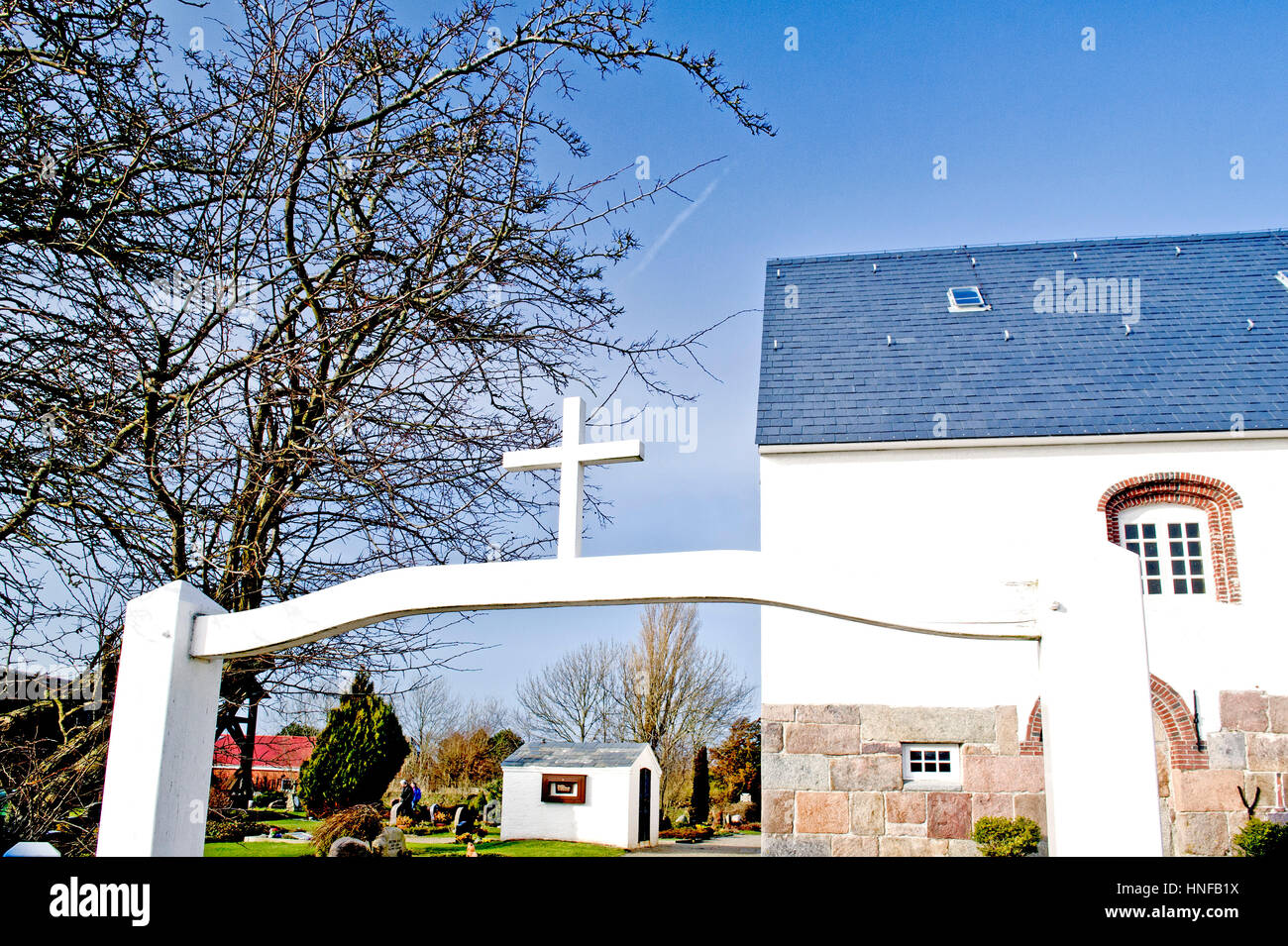 St. Martin Church in Morsum, Sylt Stock Photo