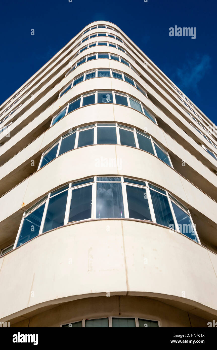 The modernist flats Embassy Court in King's Road on Brighton seafront