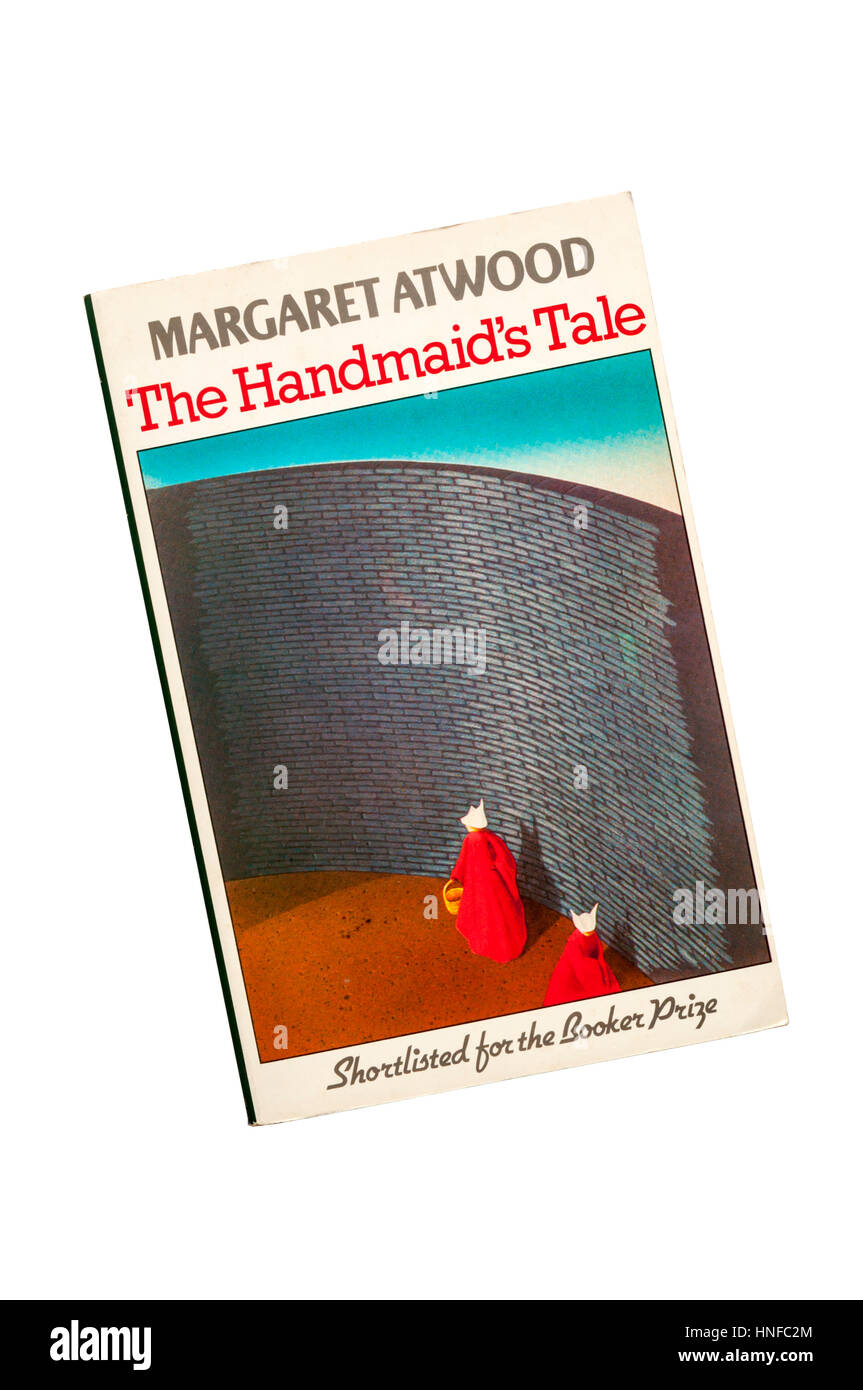 A paperback copy of the dystopian novel The Handmaid's Tale by Margaret Atwood. Published by Virago in 1987. Stock Photo