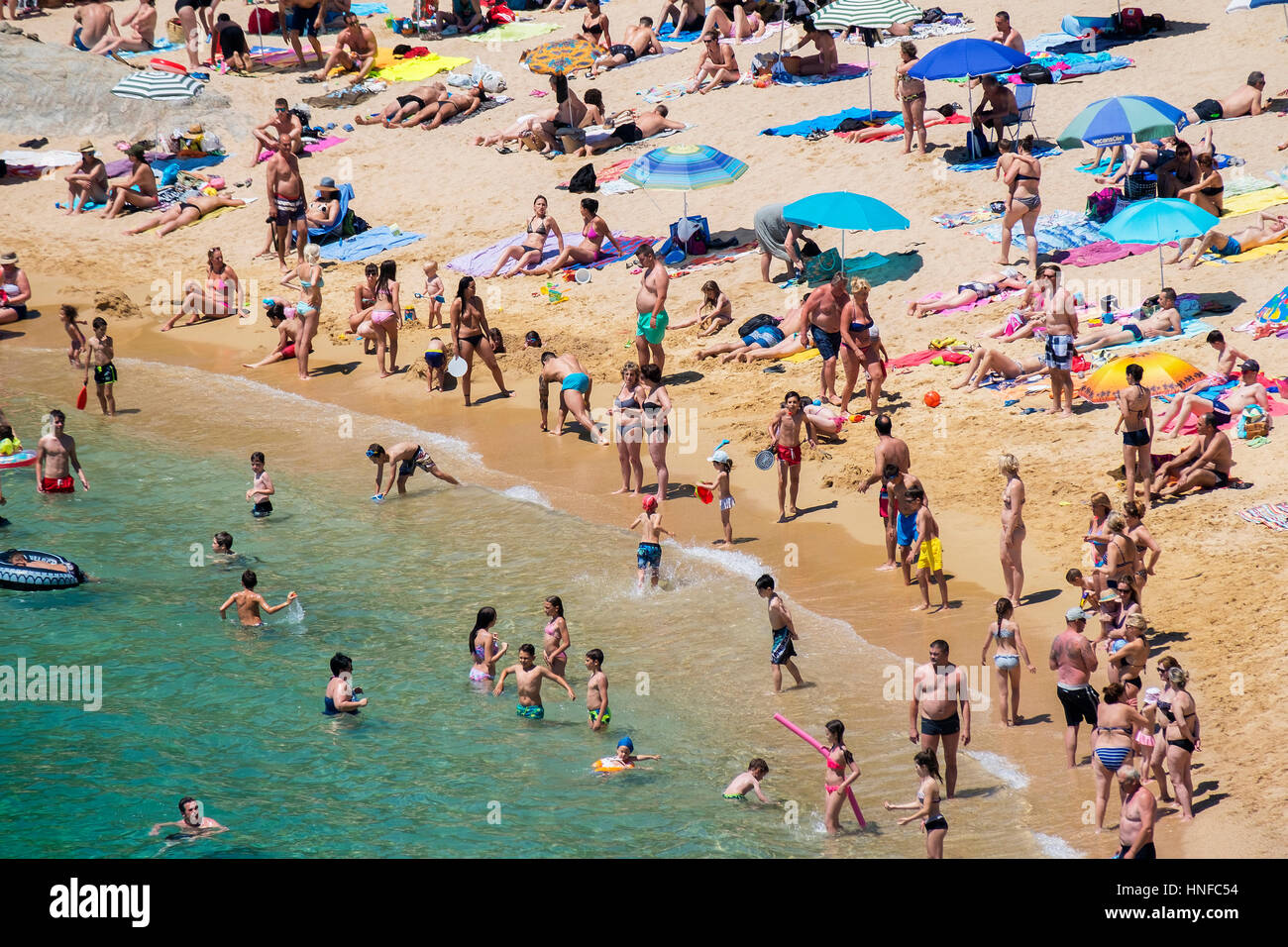 The Naturist Beach At Playa Cala Sa Boadella On The Outskirts Of Lloret