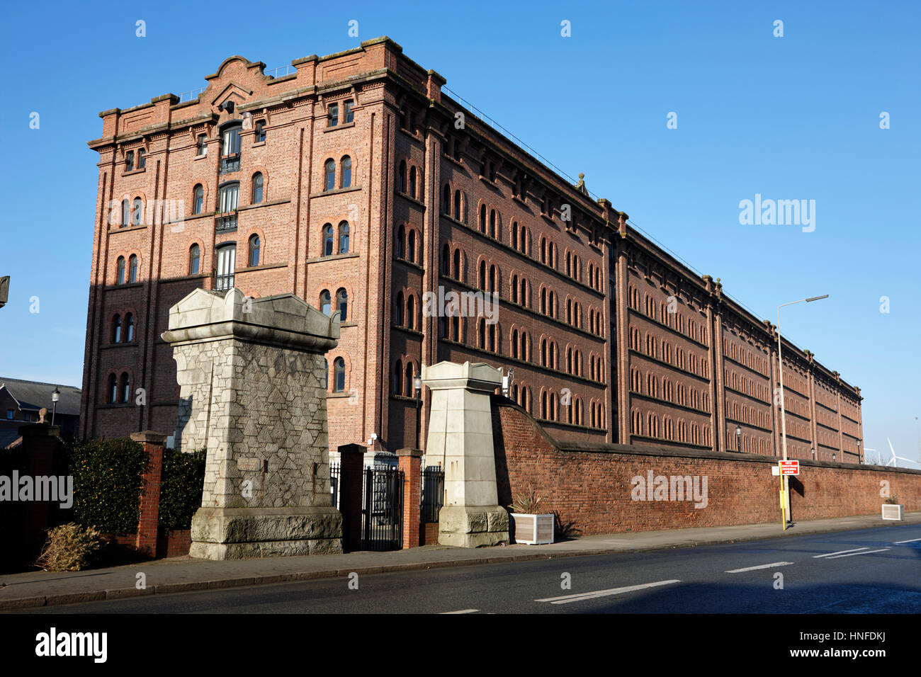 waterloo dock warehouse residential apartments liverpool uk Stock Photo Alamy