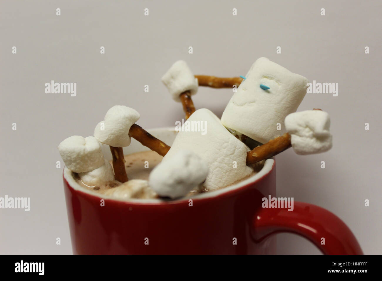 Marshmallow Man in Hot Chocolate 2 Stock Photo Alamy