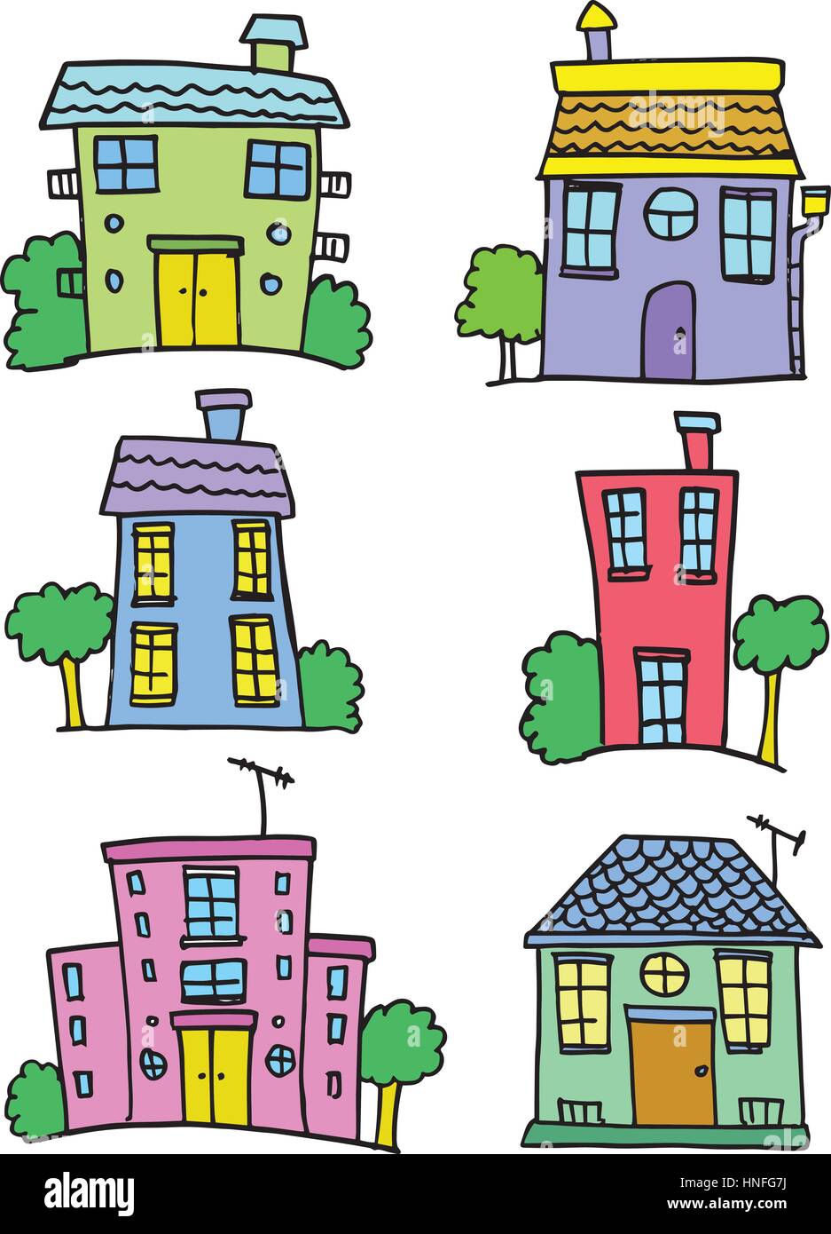 House set collection stock colorful vector art Stock Vector Image & Art ...