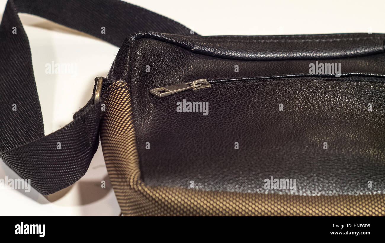 The leather purse isolated on white background Stock Photo - Alamy