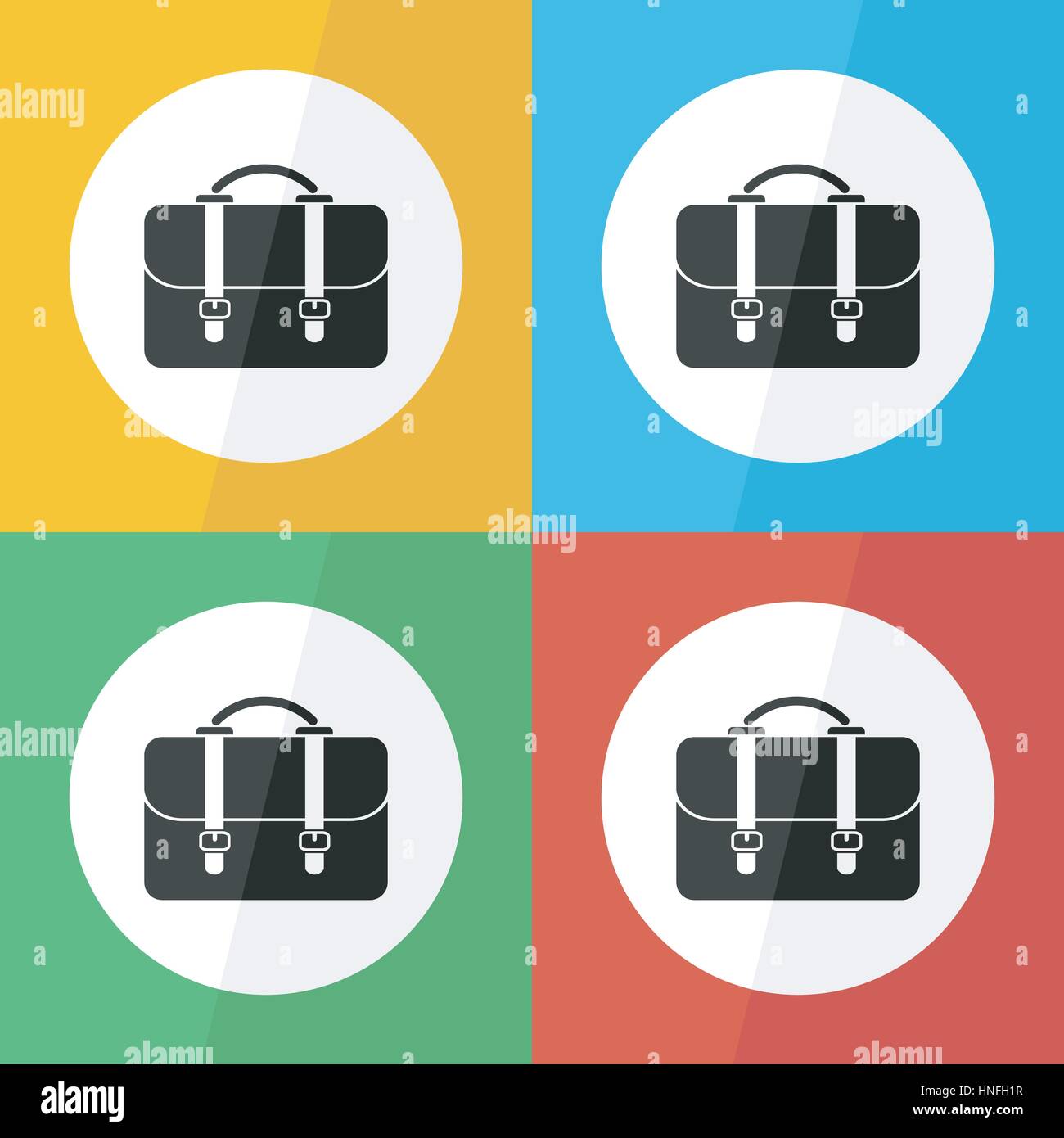 bag icon ( flat design ) on different color background ( Back to school ...