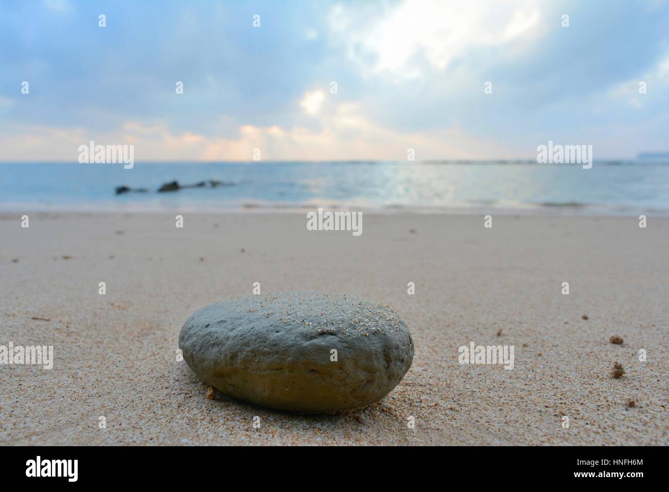 pebble in beach Stock Photo