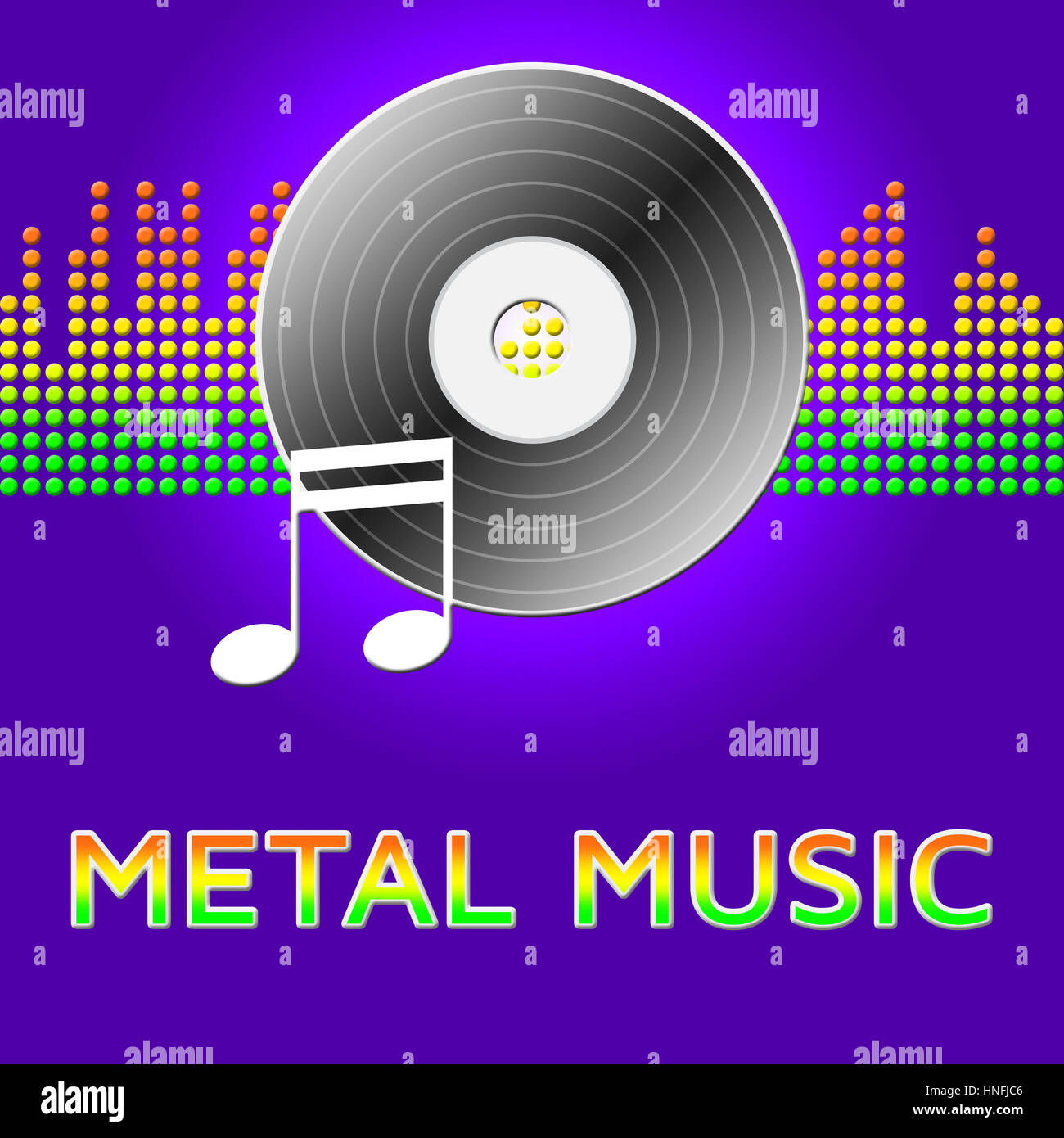Metal Music Record Disc  Indicates Sound Tracks 3d Illustration Stock Photo