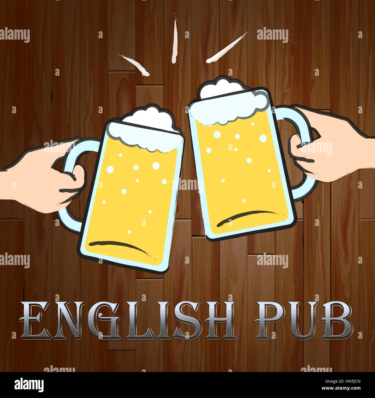 English Pub Beer Glasses Meaning English Tavern Or Bar Stock Photo Alamy