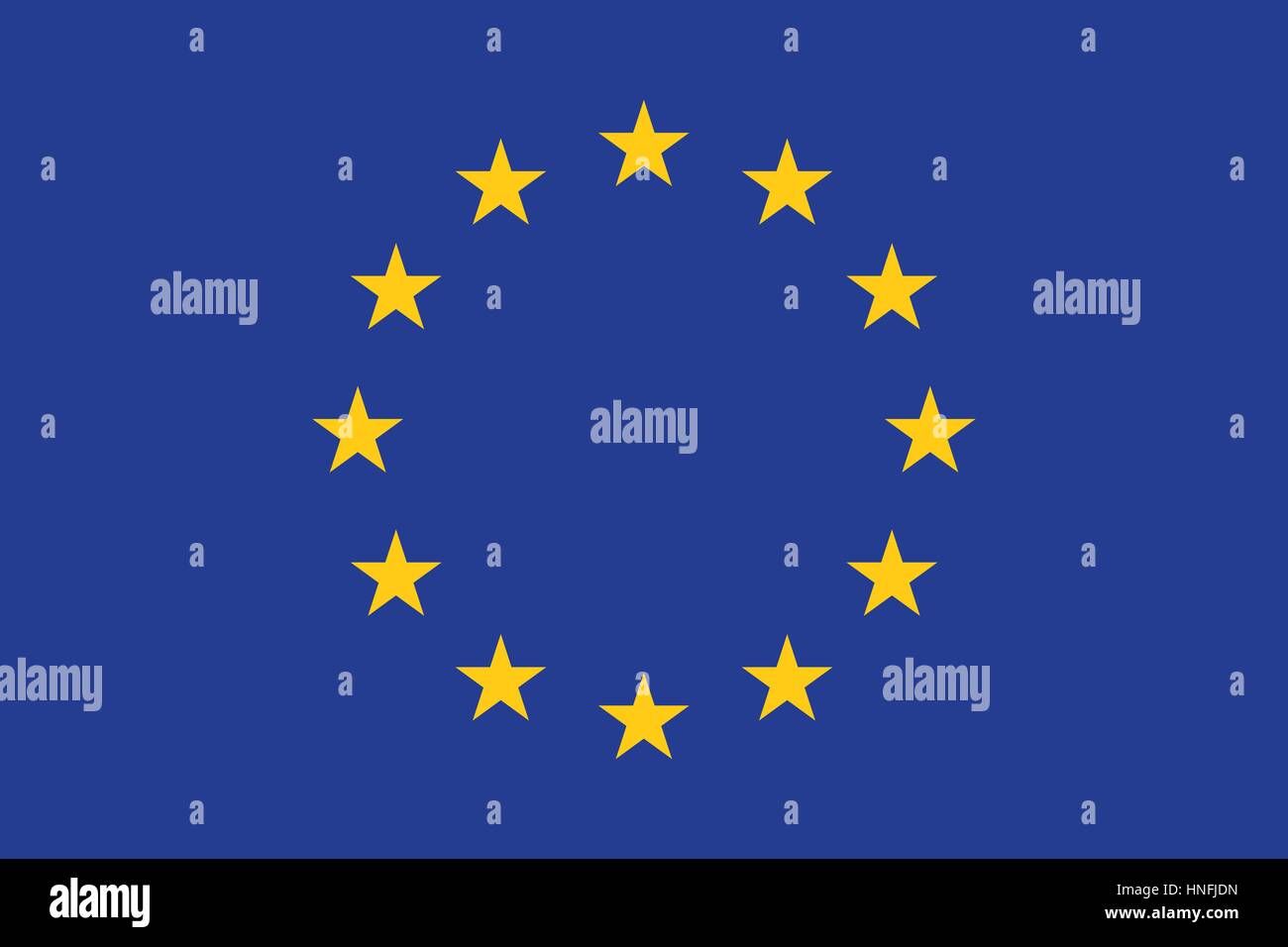 Official vector flag of European Union ( EU ) Stock Vector