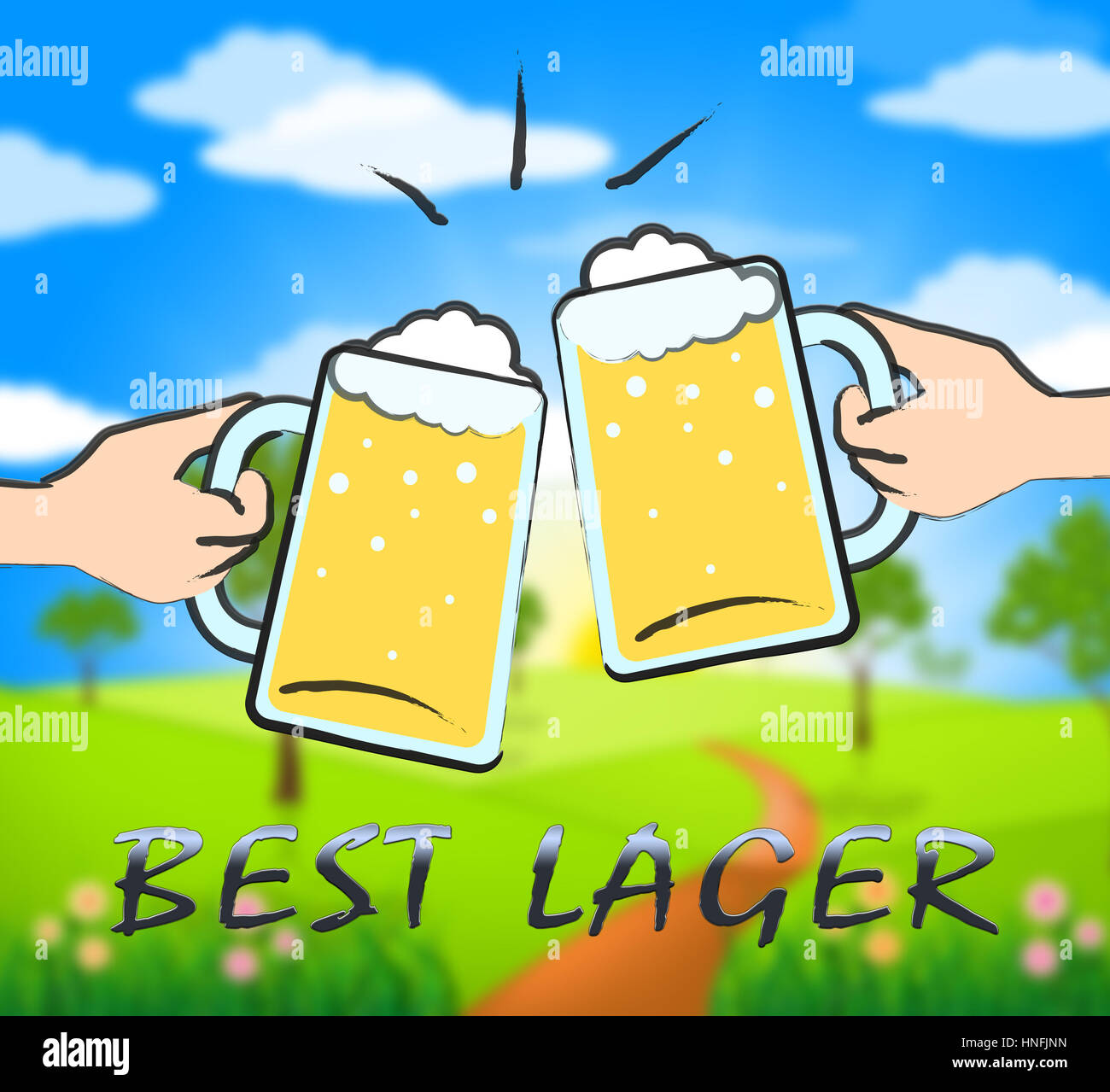 Best Lager Beer Showing Public House And Drinking Stock Photo Alamy