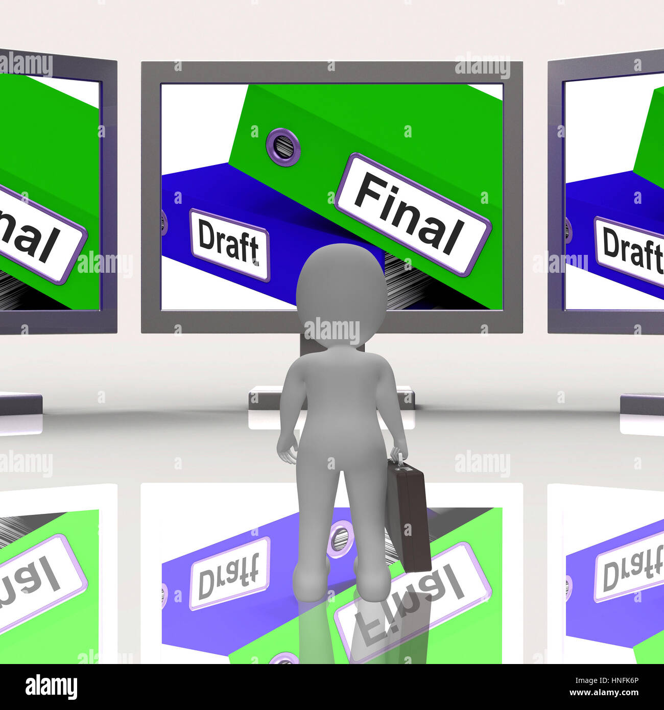 Final Draft Screen Meaning Edit And Rewrite Document 3d Rendering Stock