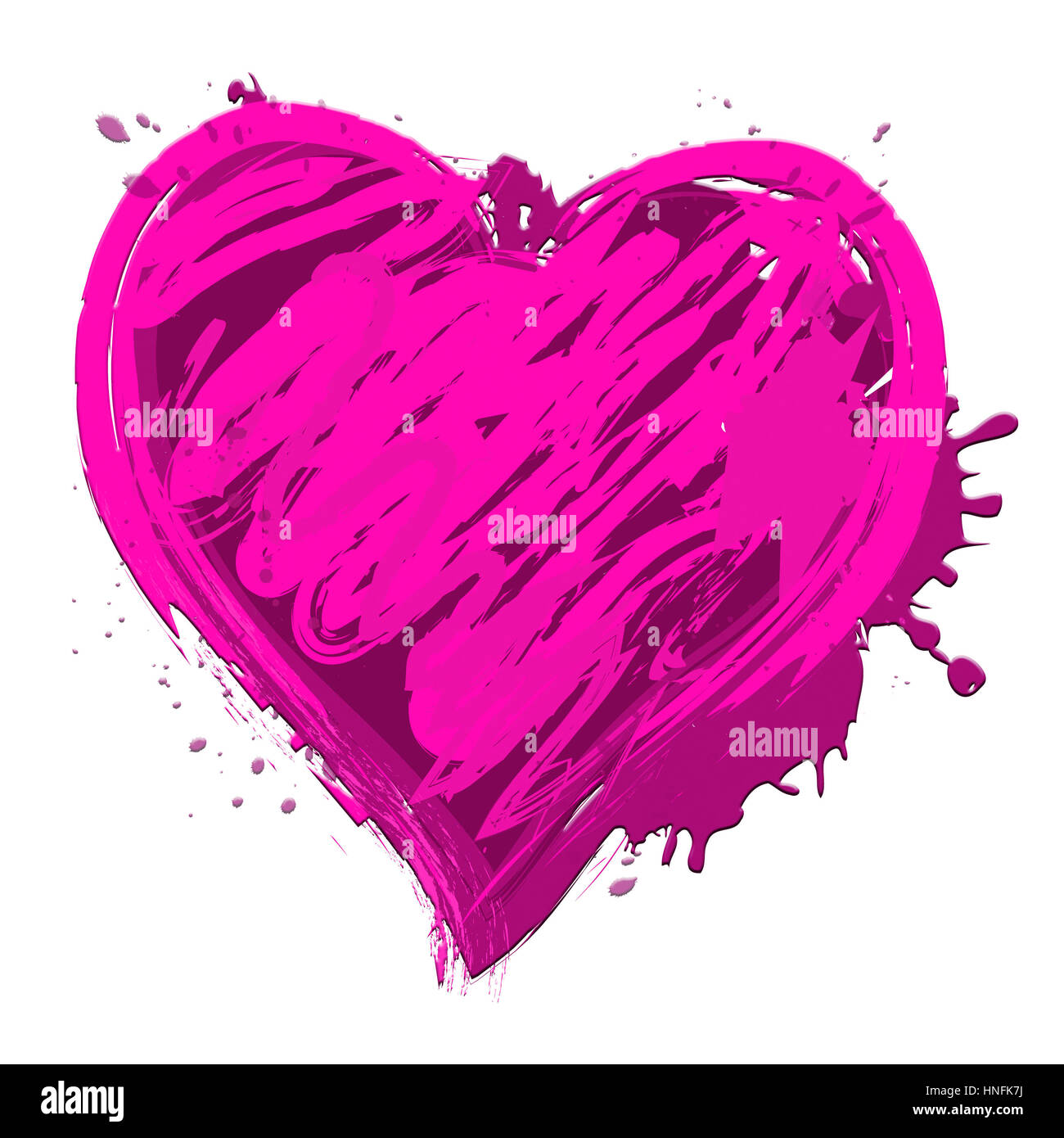 Pink Heart Design Background Shows Valentine Love 3d Illustration Stock ...