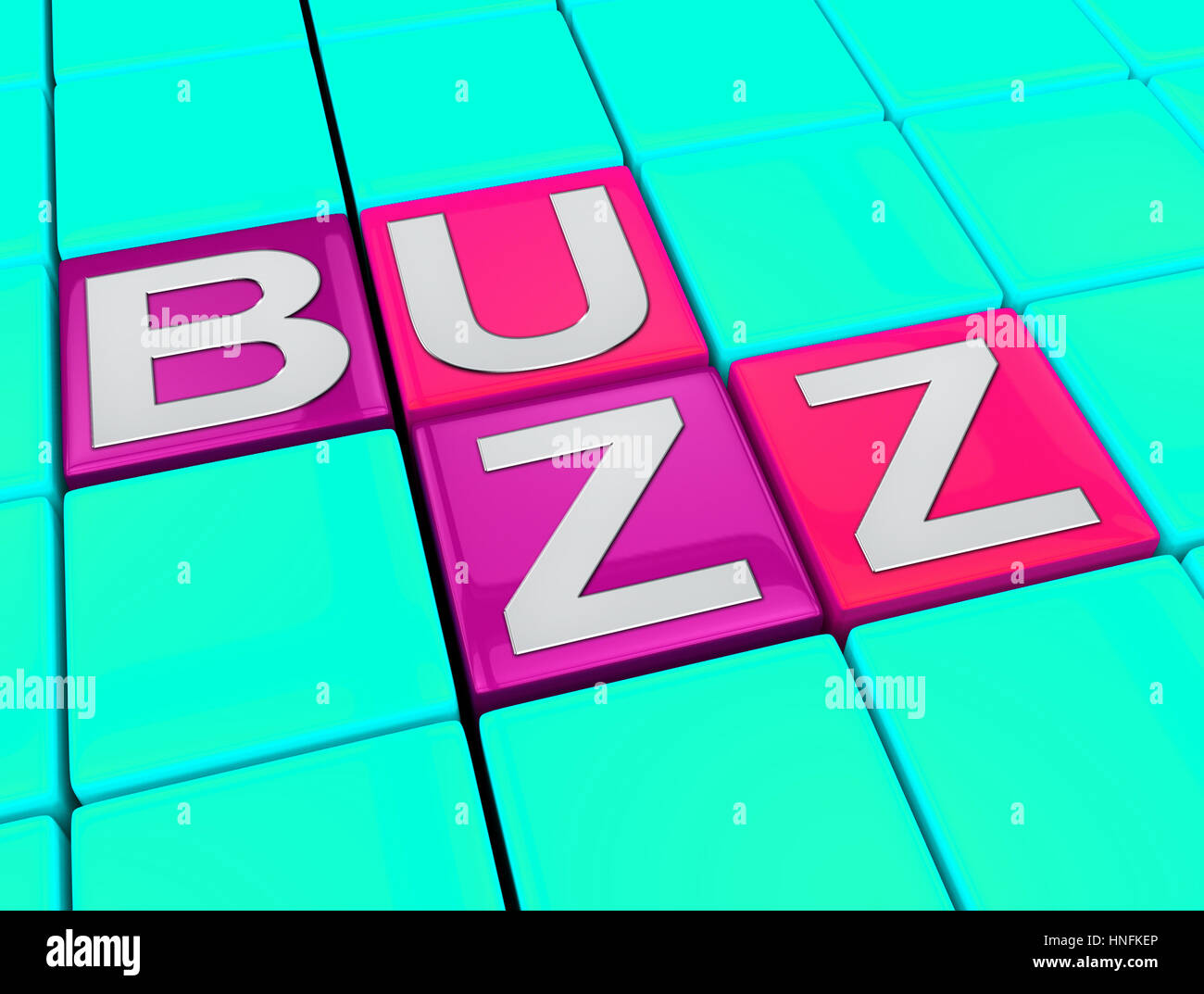 Buzz Blocks Representing Public Relations 3d Illustration Stock Photo ...