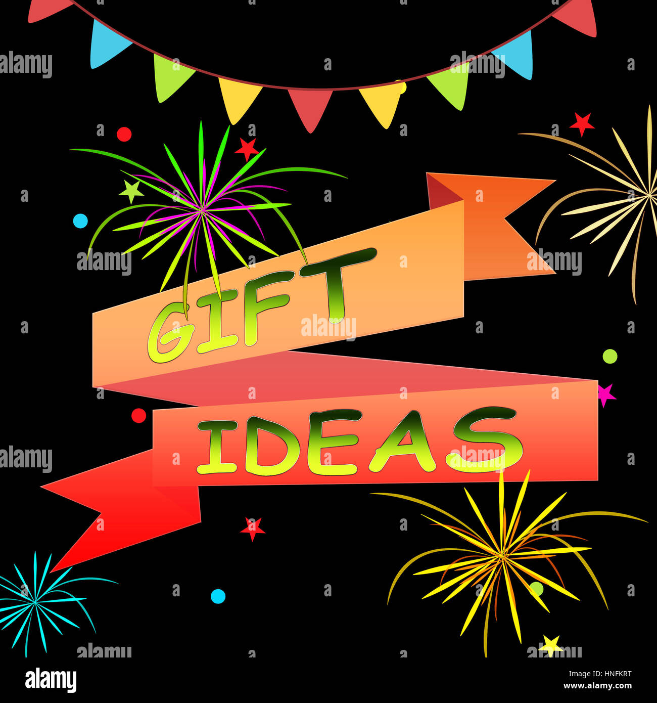Making Ribbon Fireworks Gift Ideas Ribbons And Fireworks Represents Giftbox Giving 3d ...