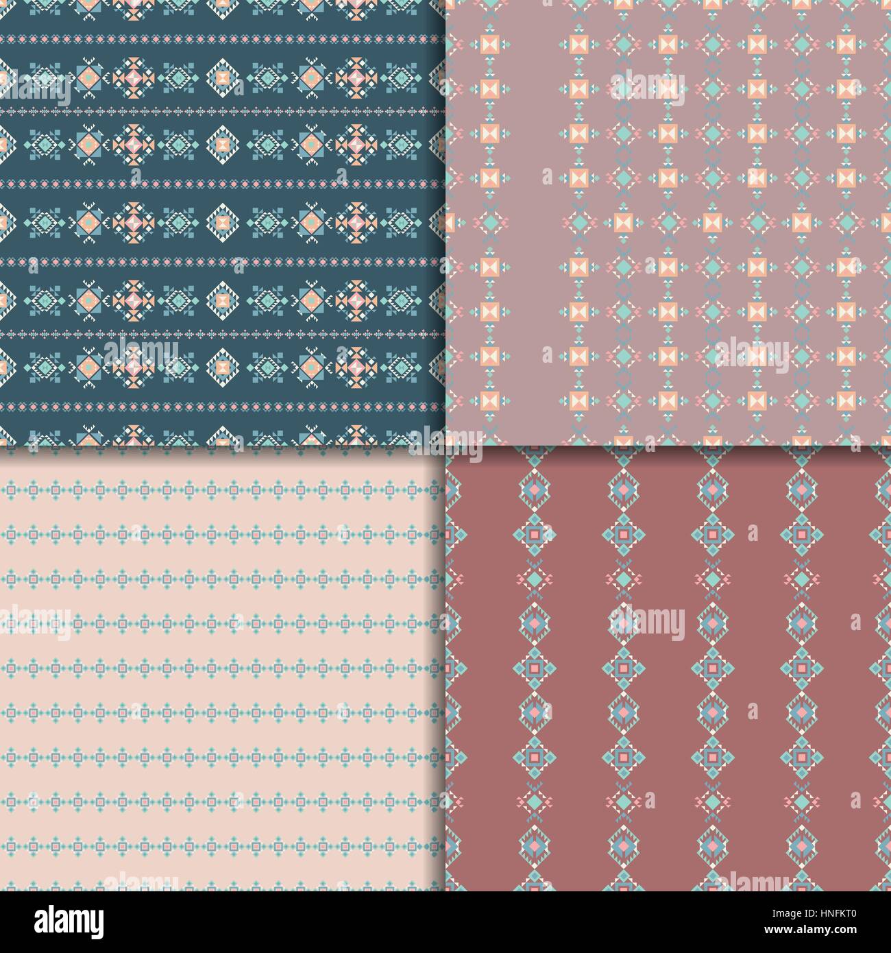 Ethnic seamless pattern set Stock Vector Image & Art - Alamy