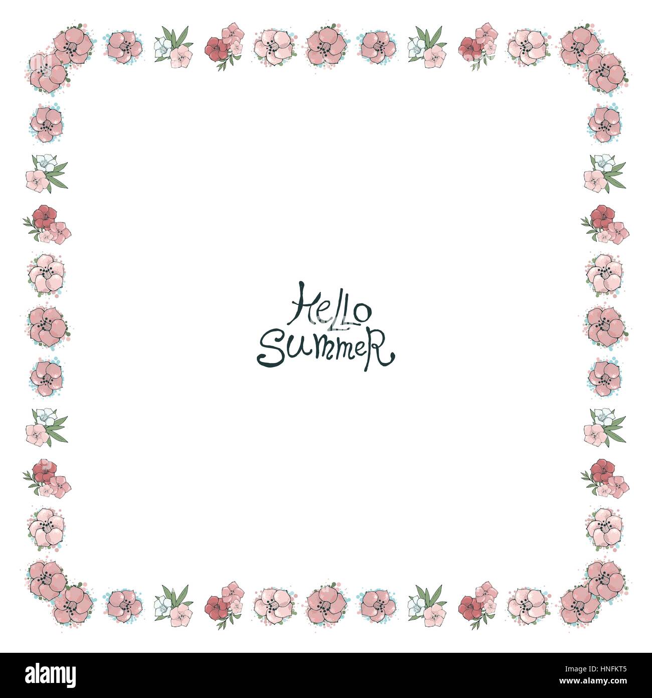 Square floral frame Stock Vector Image & Art - Alamy
