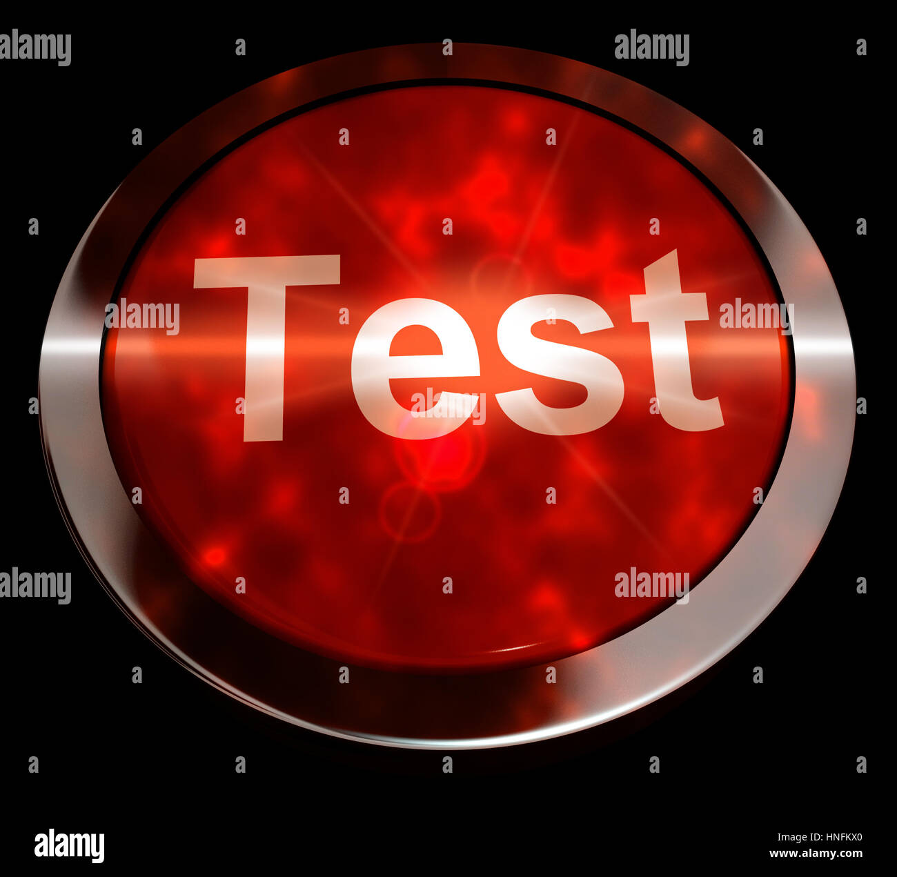 Test Button In Red Showing Quiz Or Online Questionnaires 3d Rendering ...