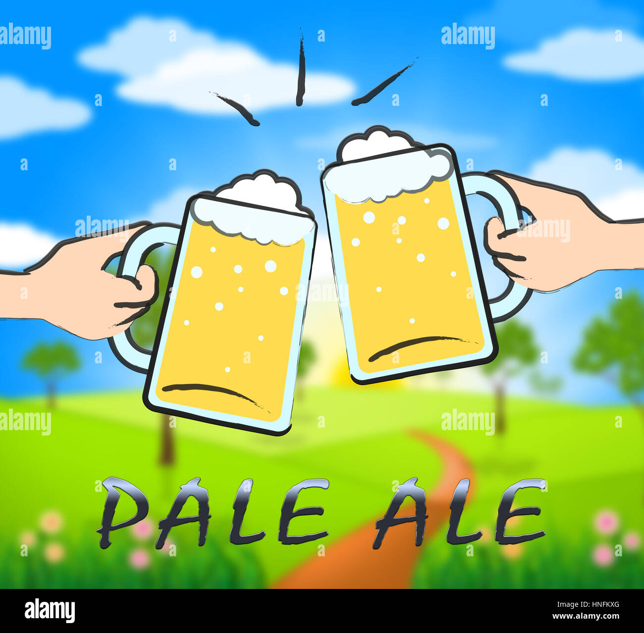 Pale Ale Beers Showing Light Beer Or Malt Stock Photo Alamy