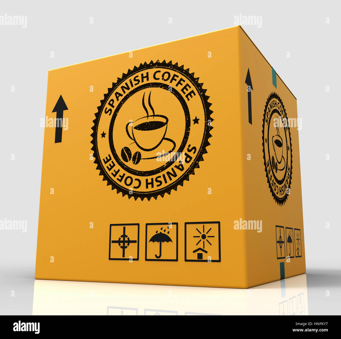 Spanish Coffee Box Shows Spain Beverage 3d Rendering Stock Photo Alamy