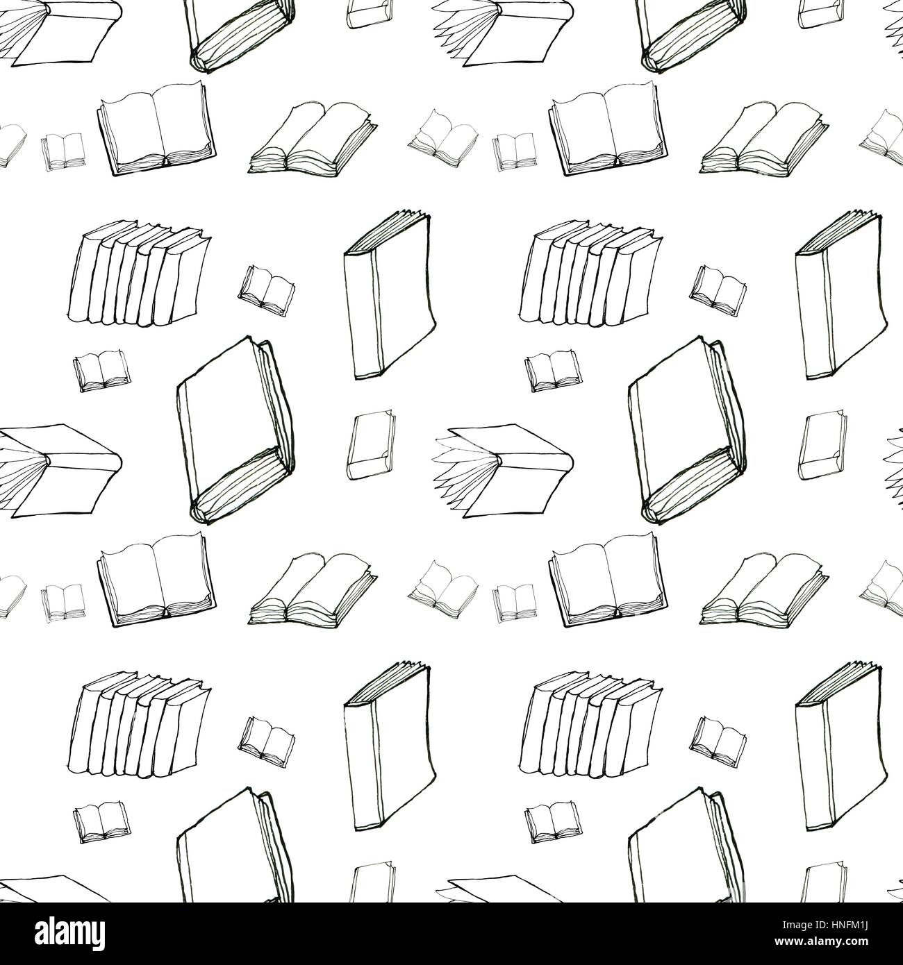 Seamless pattern with books Stock Vector Image & Art - Alamy