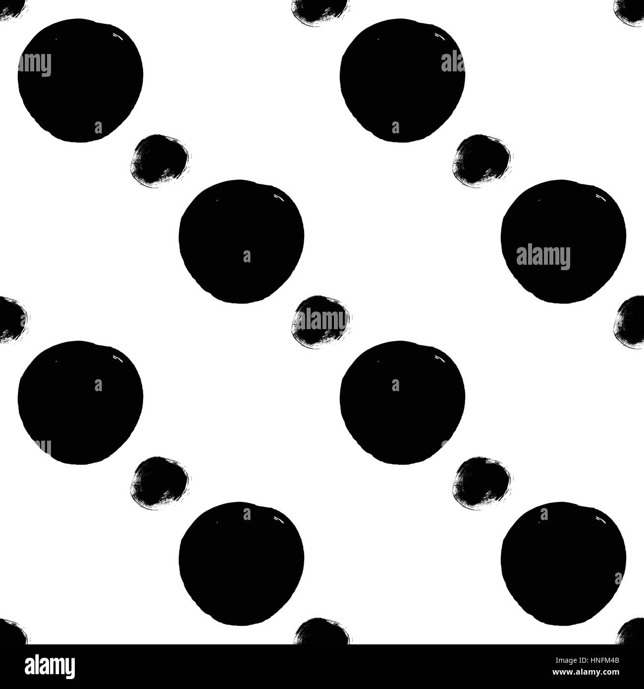 Seamless black and white pattern with abstract circles Stock Vector ...