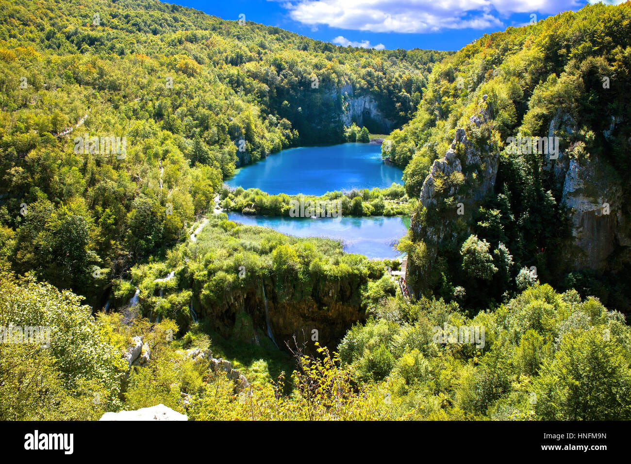 Falling lakes of Plitvice National park, Croatia Stock Photo
